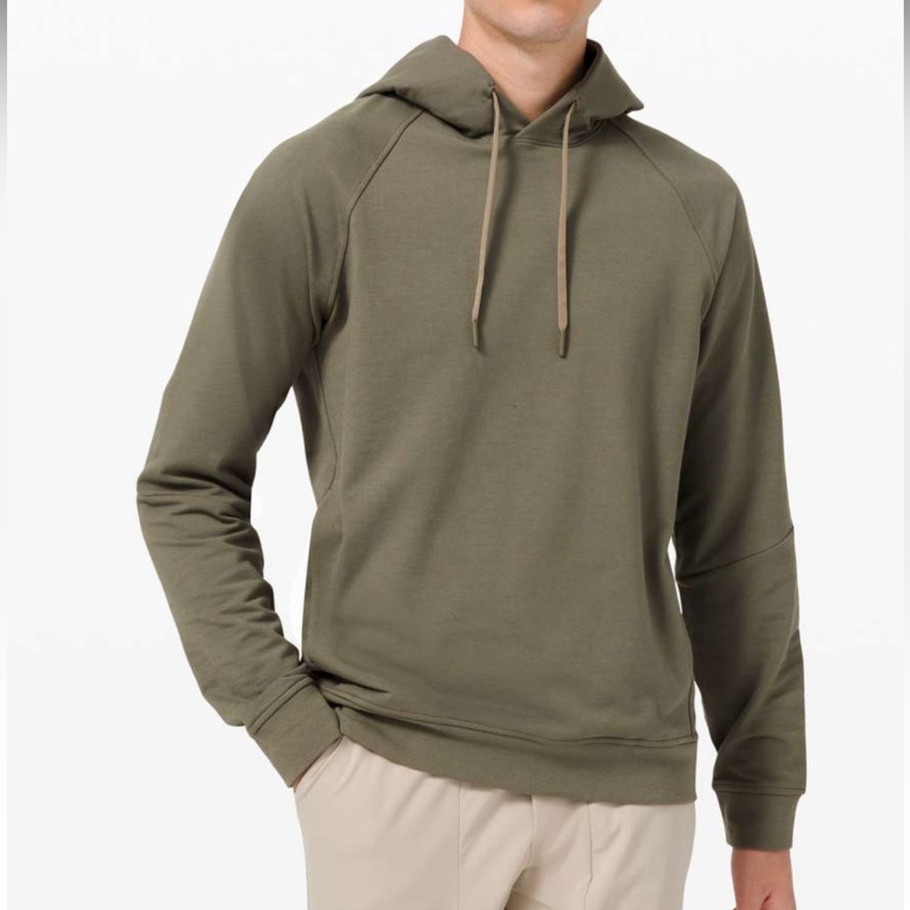 Lululemon City Sweat Pullover Hoodie French Terry Medium Olive Green Size Medium